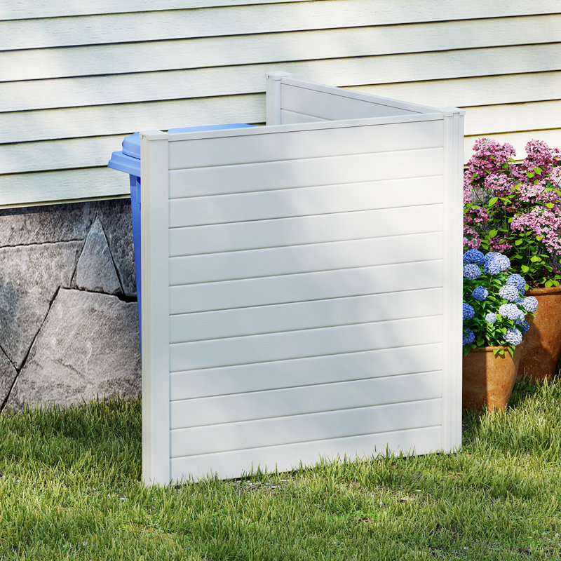 Costway Outdoor 48"l X 48"h Pvc Privacy Fence Panels With Ground Stakes, White