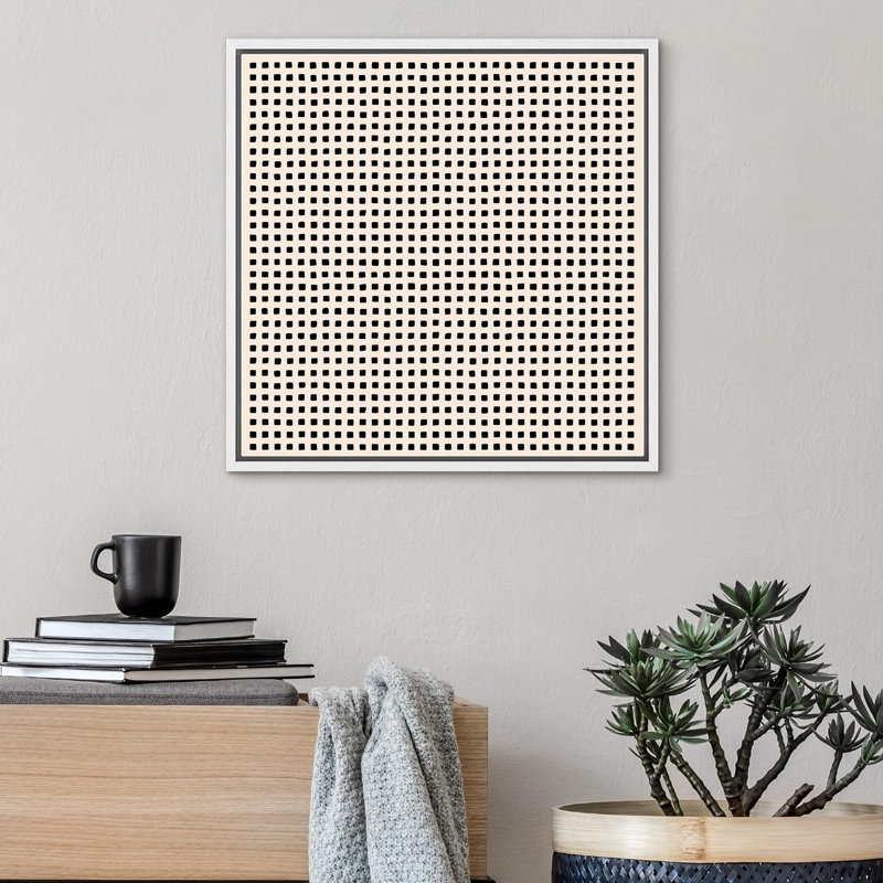 Mid-Century Modern, H 24 po x l 24 po x P 1,5 po, Blanc