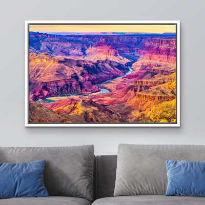 Vibrant Neon Grand Canyon National Park, Cactus Deser, photographie de paysage, paysage rustique