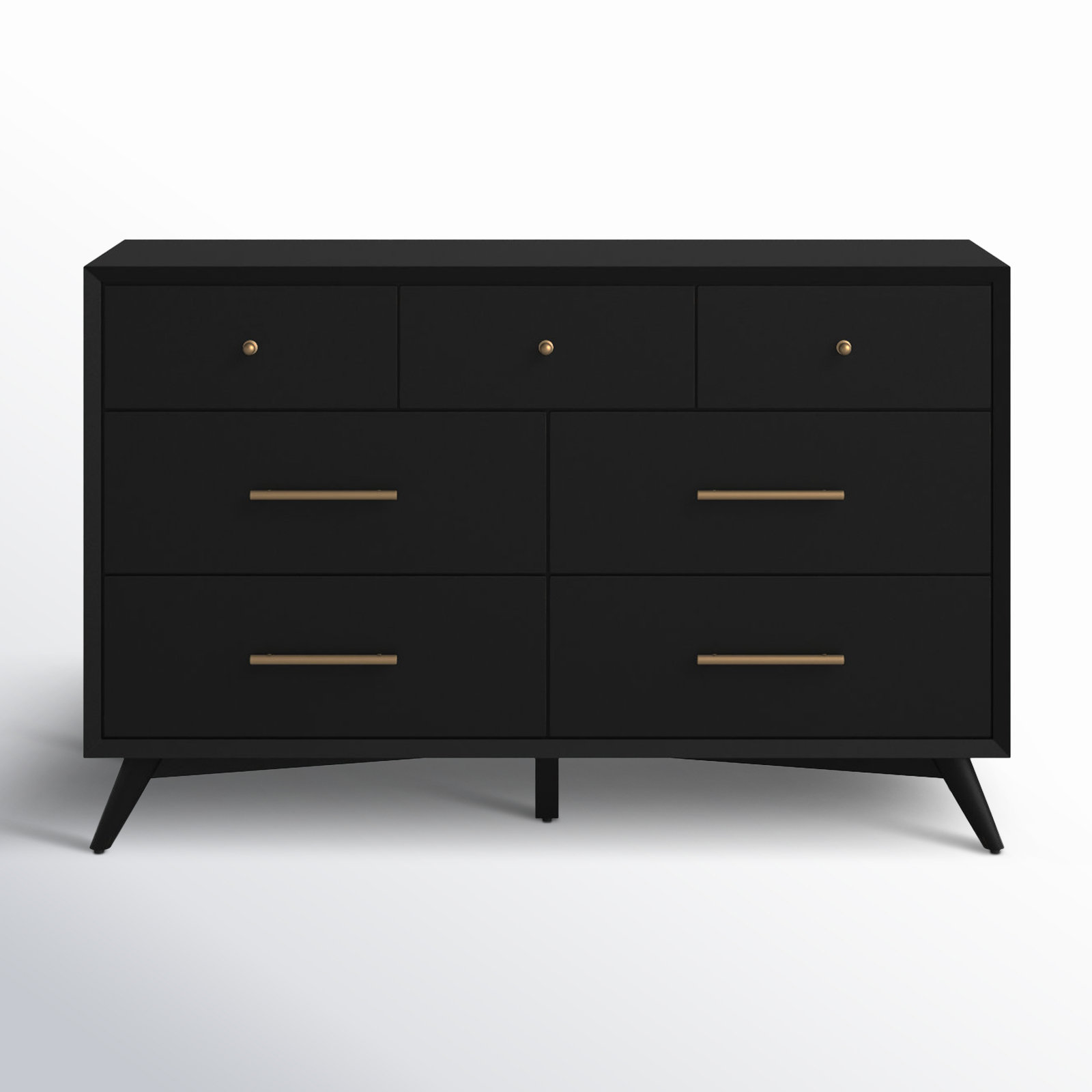 Williams 56" Mahogany Dresser, Black