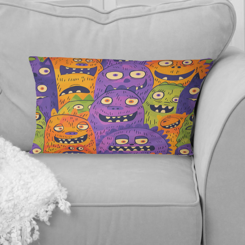 Coussin lombaire pour enfant, Mauve / Vert