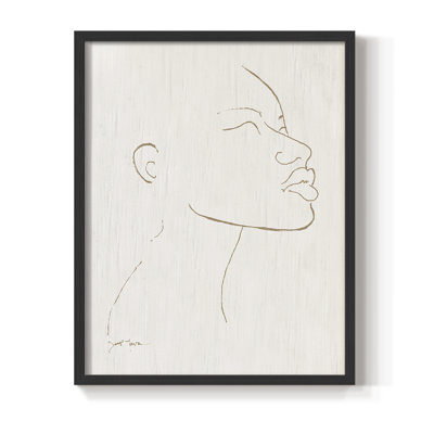Portrait Sketch I Framed Print - Solid Wood