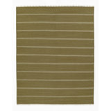 Hand Tufted Striped Area Rug in Green