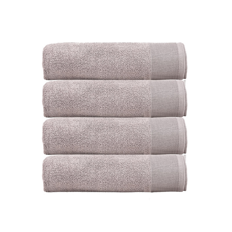 Ensemble de serviettes de bain 100% coton 4 pièces Hardeman, Taupe