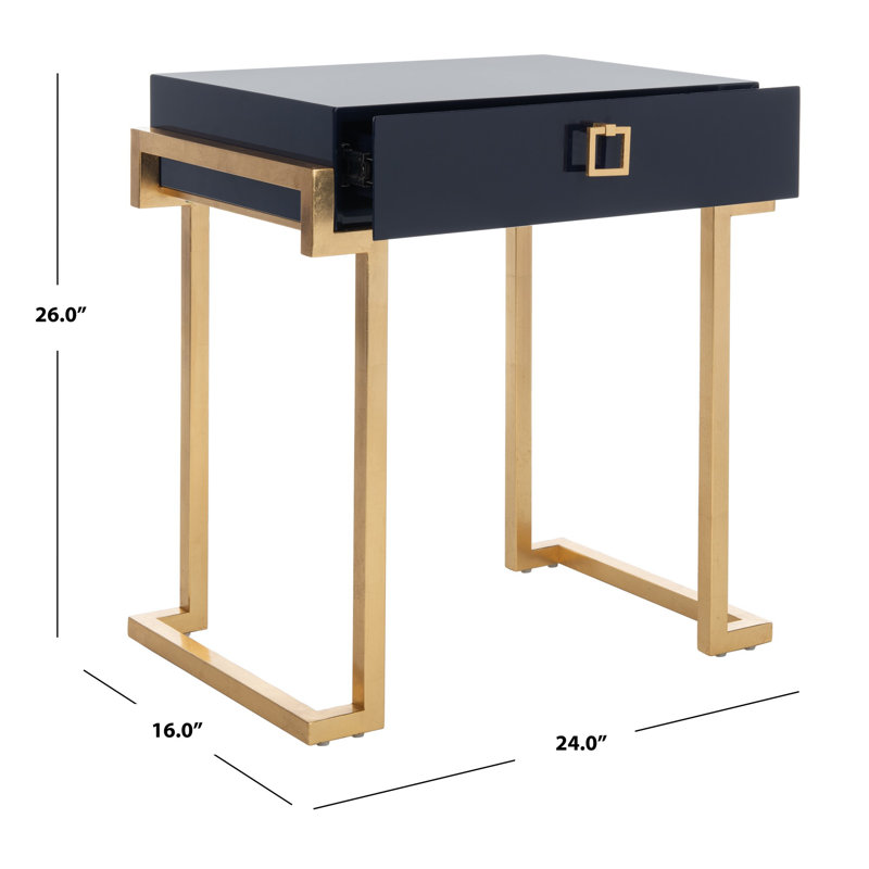 Table de bout Neria, Black Lacquer