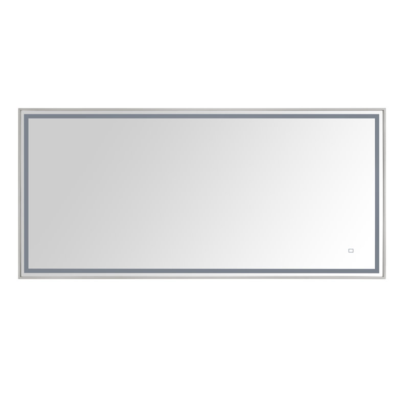 Miroir de salle de bain Monn, 27,5 po x 59,1 po, Blanc