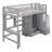 Loft Bed With Bookshelf,Drawers,Desk,And Wardrobe-109937342-109937341