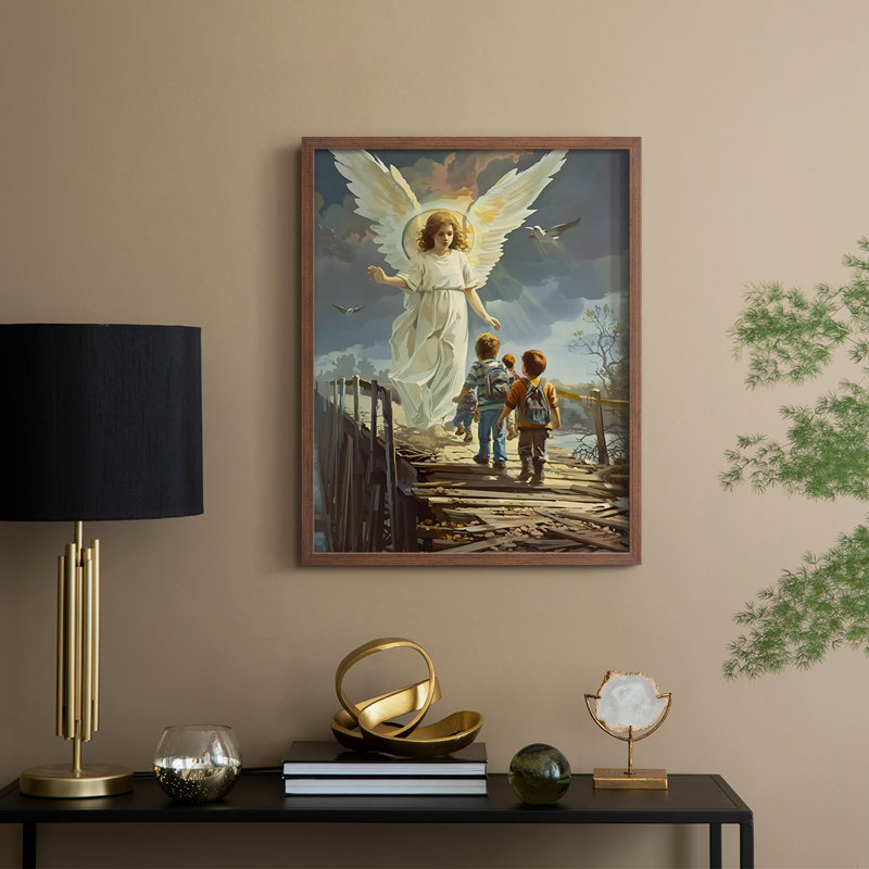 Religious Series CDLVII, reproduction encadrée - bois massif, H 21 po x l 17 po, Noyer