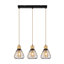 3-Light Black Kitchen Island Pendant