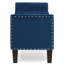 Banc de rangement rembourré capitonné avec garniture cloutée et accoudoirs pour le vestibule et le salon-595957609