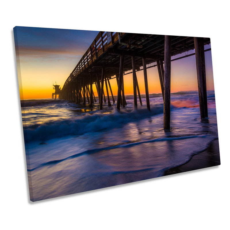 Imperial Beach California Sunset - Wrapped Canvas Print, 30.5cm H x 45.7cm W x 2cm D