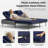 Outdoor Wicker Double Chaise Lounge Chair with Side Table & Cushions, Adjustable Reclining Back-1219753751