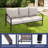 Metal Outdoor Patio Sofa with Cushions-102620315