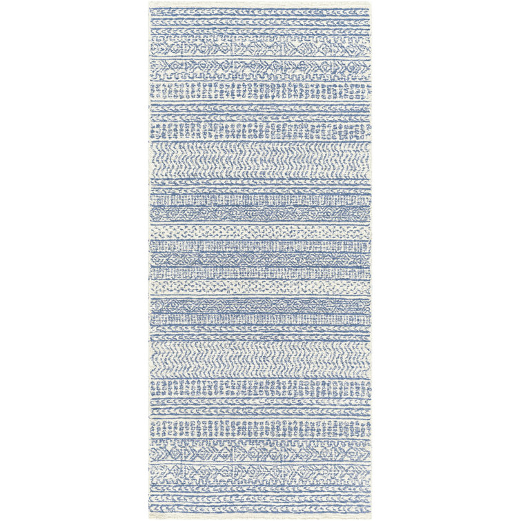 Abdera Hand-Tufted Wool Dark Blue/Ivory Rug