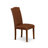 3 Piece Dining Set Contains a Rectangle Dining Room Table with Butterfly Leaf and 2 Brown Faux Leather Upholstered Chairs, Mahogany-670368579-653910659