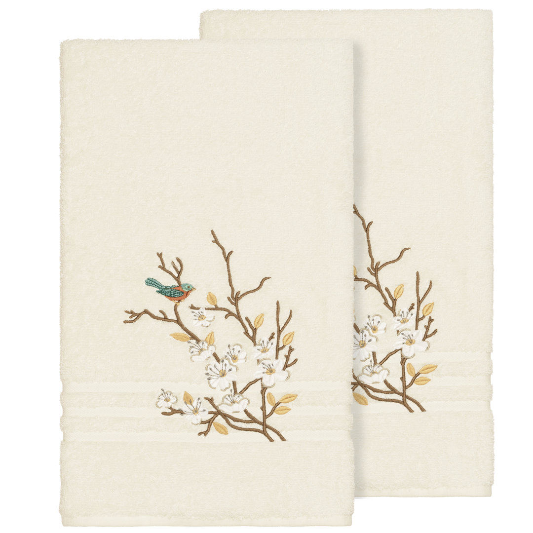 Springtime Turkish Cotton Midweight Bath Towel (Set of 2) Linum Home Textiles 