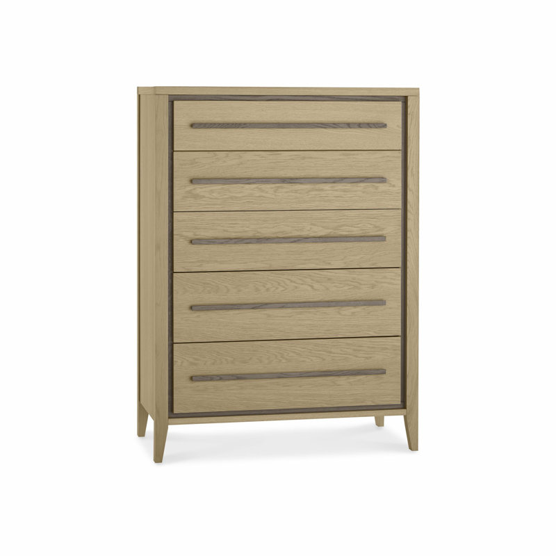 Boutell Solid Wood 85 cm W Chest of 5 Drawers