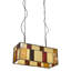 Mundelein 2 - Light Brown/Red/Cream Square/Rectangle Pendant