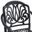 Chaise de patio en fonte d'aluminium 4 pièces avec structure noire et coussins bruns