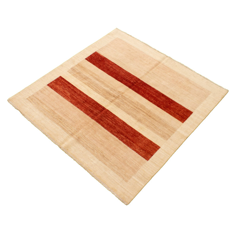 Tapis décoratif en laine de conception unique en laine noué à la main de conception unique 6 pi 6 po Deonia