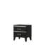Table de chevet noire avec compartiments de tiroir spacieux - Organise l'accessoire de système de finition de chambre à coucher