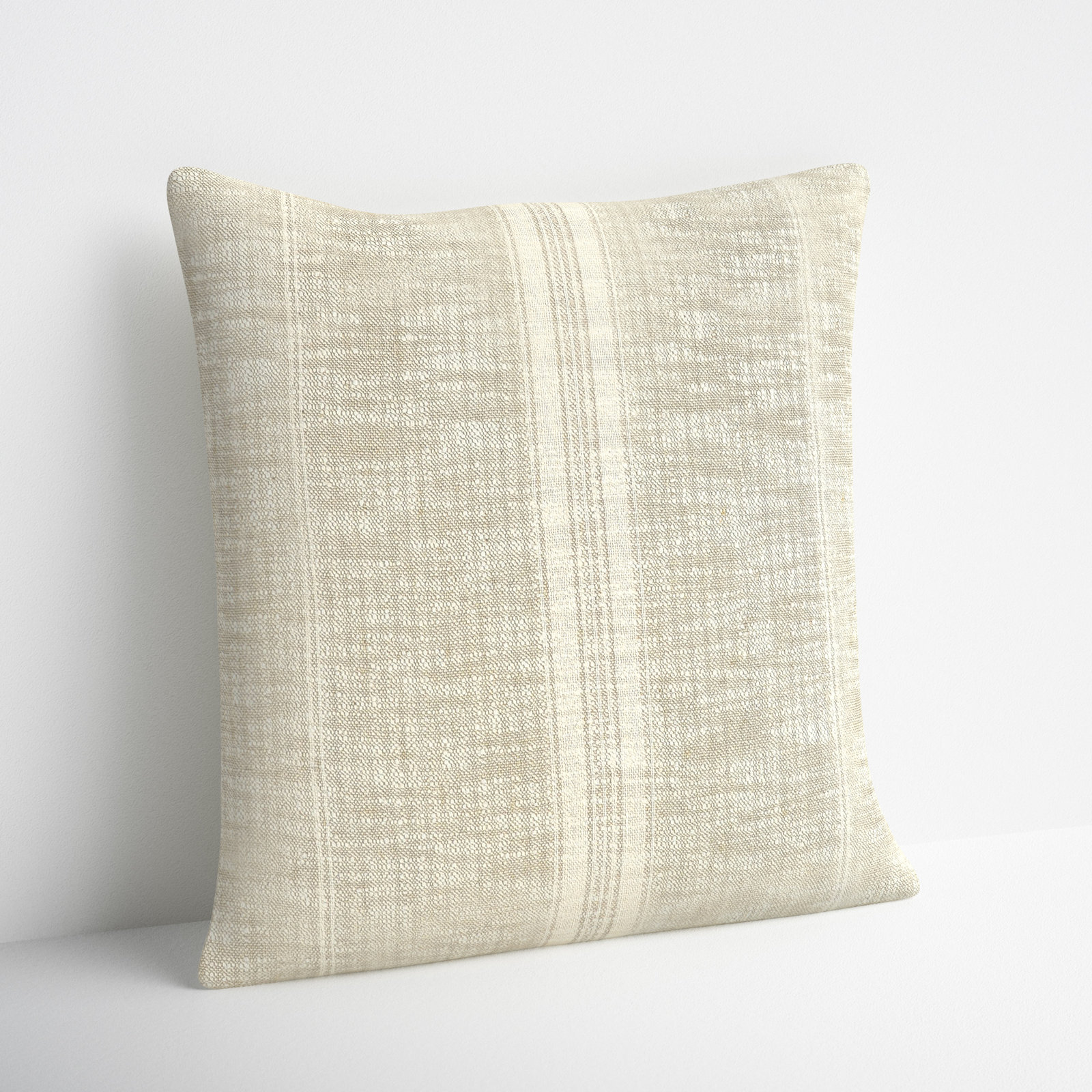 Silverton Throw Pillow, Natual/Ivory, 22" x 22", Square