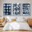 «Indigo Memory I», ensemble de 3 toiles encadrées-317244766-317244767