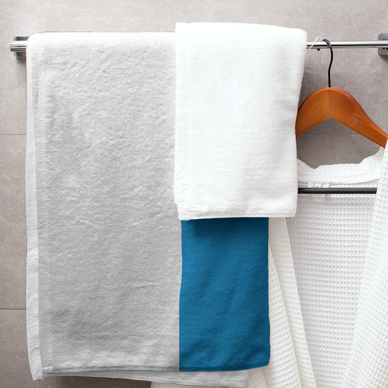 Microfiber Bath Towel, Carolina Football Stripes White / Blue