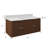 Clapp 48 In. Single Rectangle Sink Floating Bathroom Vanity with Cultured Marble Top in Truffle Oak