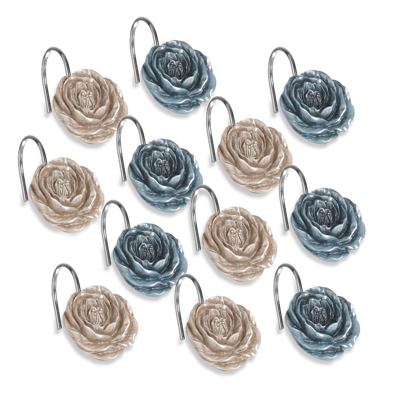 Crochet de douche bleu beautifly, Bleu / Brun