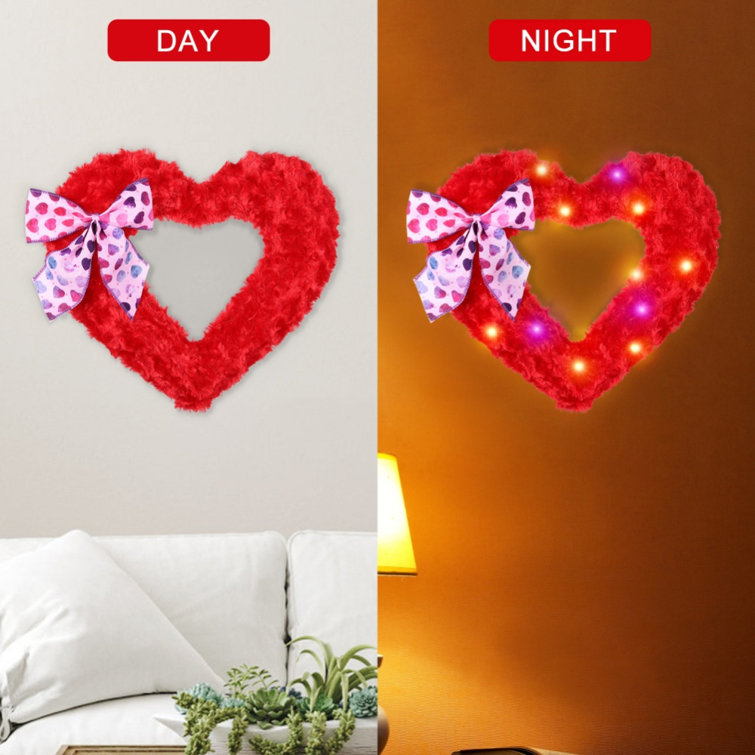 Wholesale Heart Decor W/ Stand- 14 RED