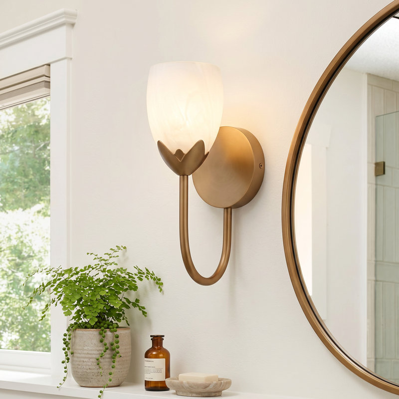 Jacobs 1-Light Bronze Gold Wall Sconce