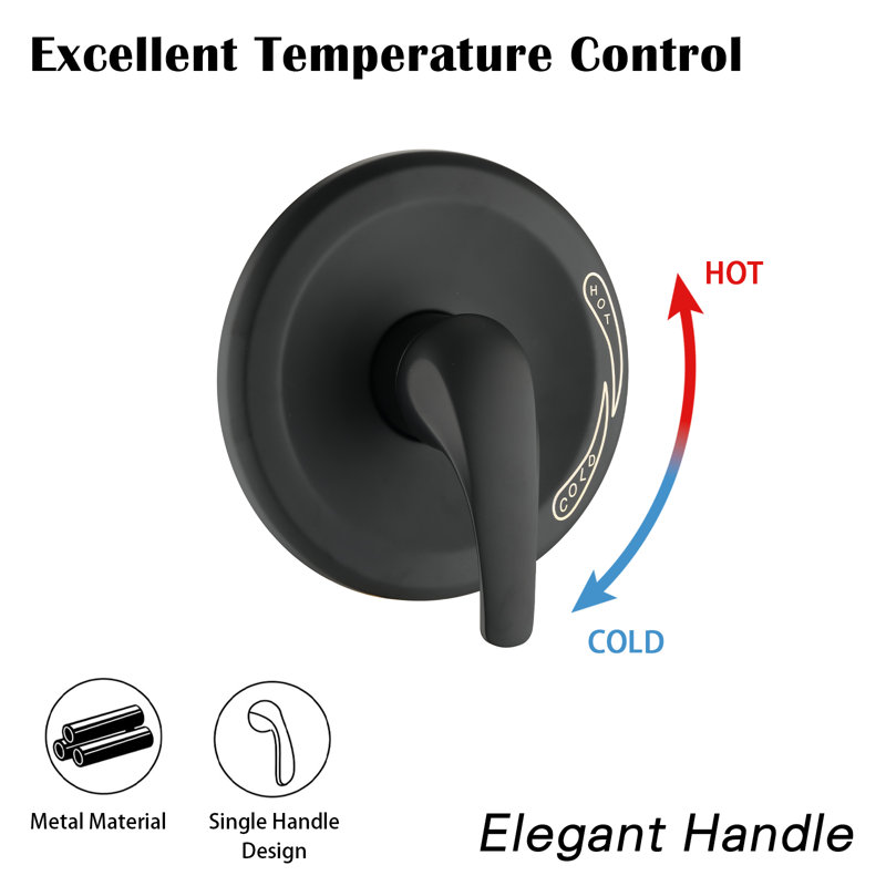 Shower Valve, Matte Black