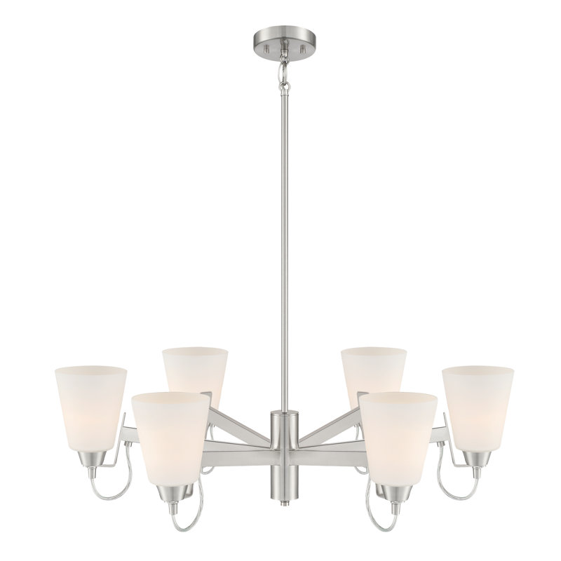 Minka Lavery Beckonridge charbon avec lustre transparent, Nickel brossé, Opale gravée