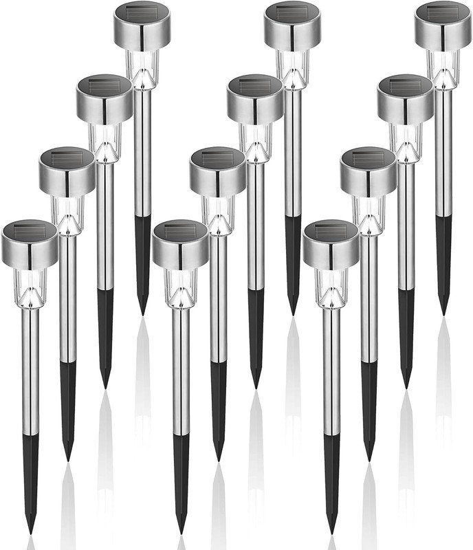 Stainless Steel Solar Powered Stainless Steel Pathway Light Pack