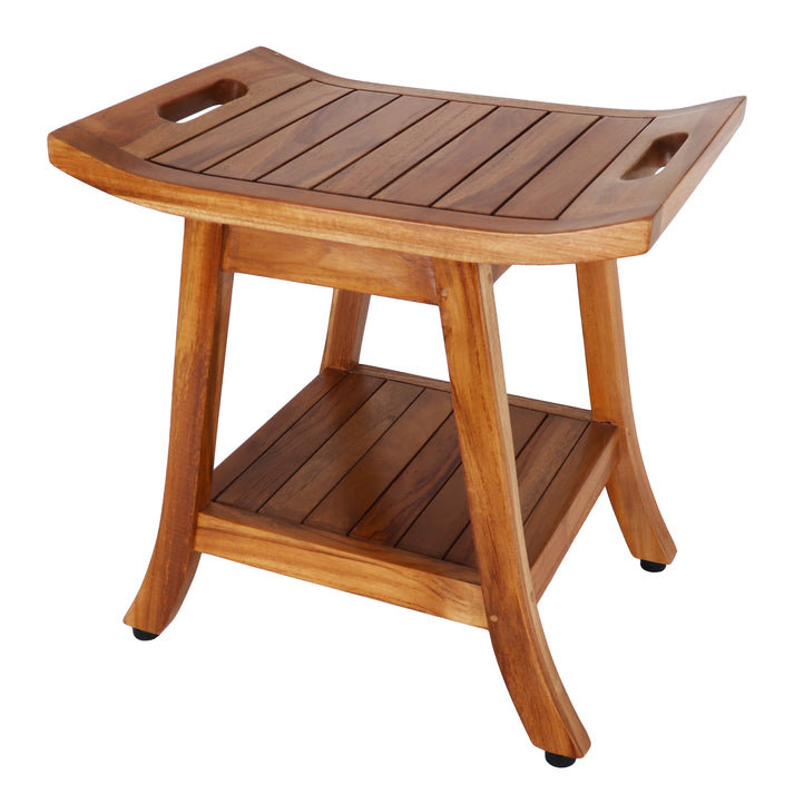 Banc de douche en teck Nella