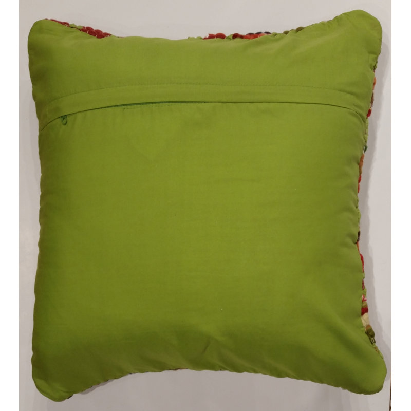 Pinkerton Geometric Cotton Throw Pillow, Green/Multi