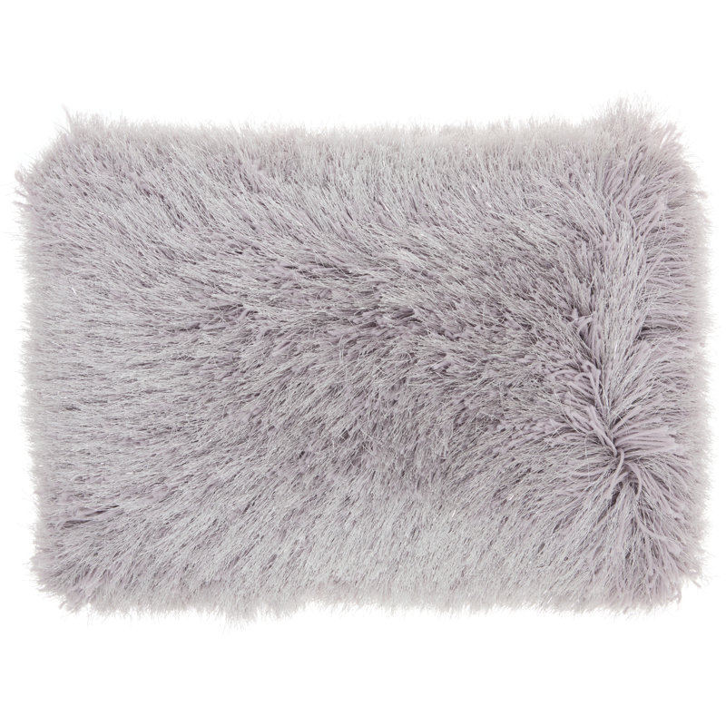 Housse de coussin carré et insert, Gris pâle, 14 po x 20 po, Rectangulaire