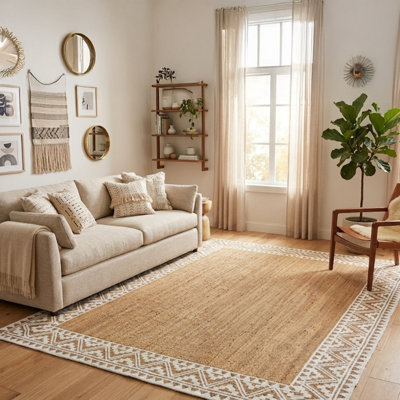 Tapis en jute tressé à la main