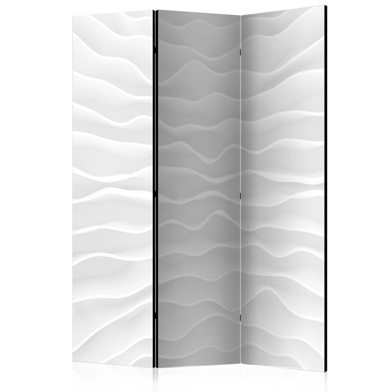 Gualterio 135cm W x 172cm H 3 - Panel Solid Wood Folding Room Divider