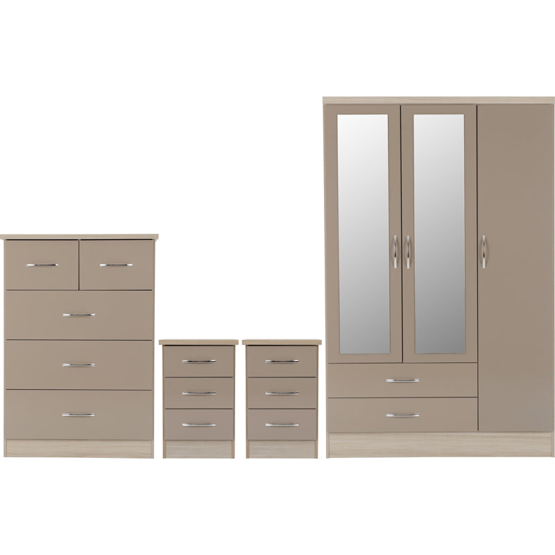 Cascio 4 Piece Bedroom Set, Coffee