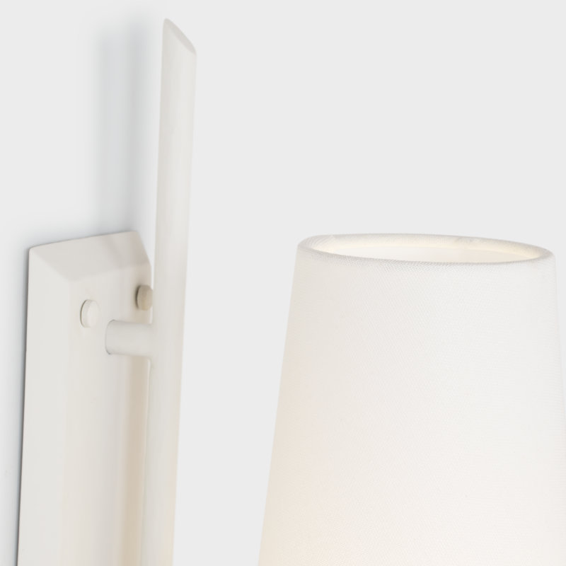 Ashton 1 - Light Armed Sconce, Plaster White