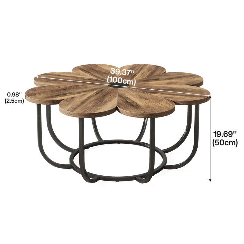 Table basse Behrett, Brun / Noir