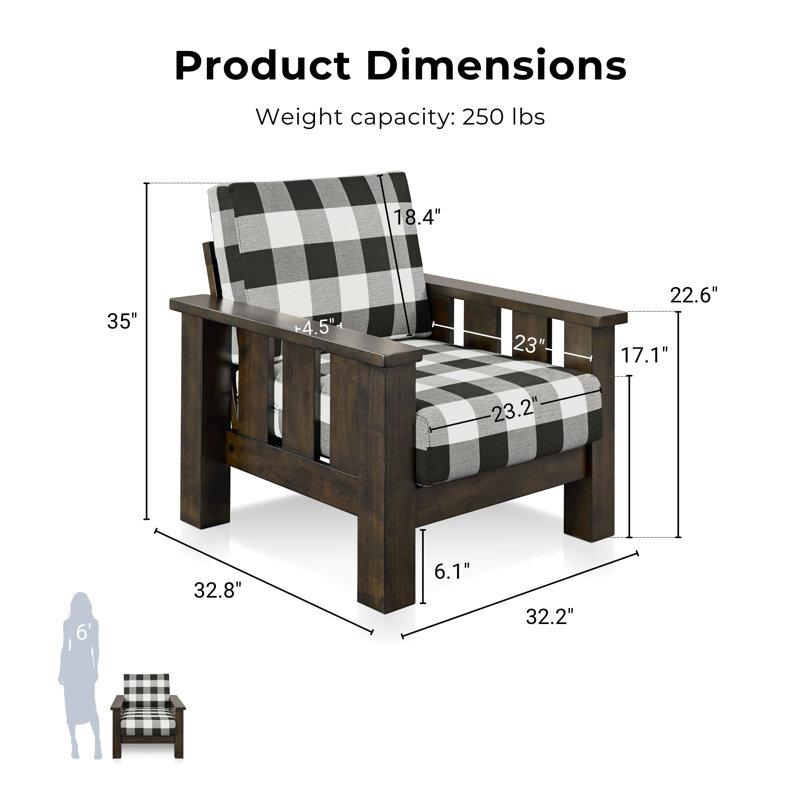 Valenzuela Accent Chair with Geometric Cushion