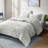Grey Crushed Velvet Comforter For Twin/Twin Xl With Feature Warm And