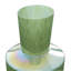 Modern Style Magician's Hat Jade Green Glass Vase, 12" X 11" X 11"