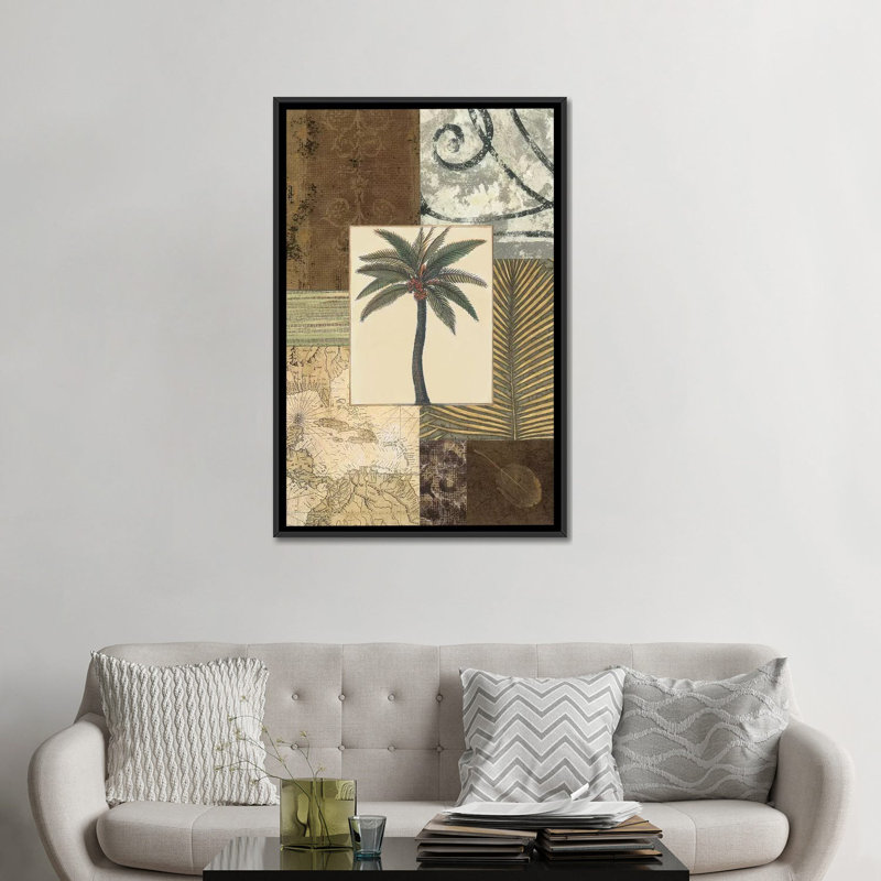 « colonial i », impression sur toile, H 26 po x l 18 po x P 1,5 po, Toile avec cadre noir, Pas de tapis