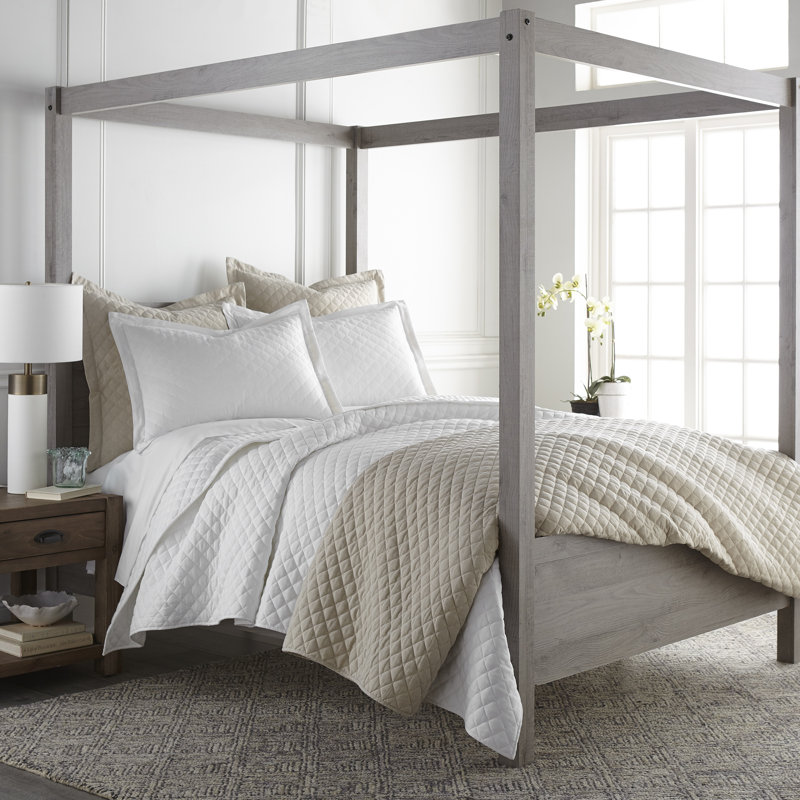 Austin Linen Blend Full Quilt Set, Natural