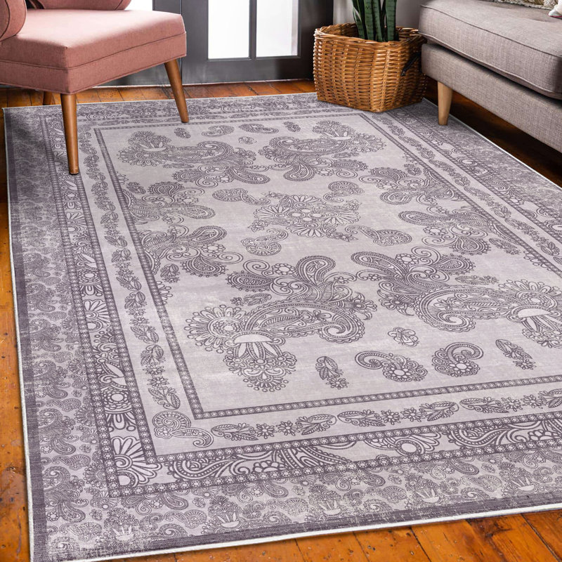 Tapis décoratif Boho, Rectangle 4 pi x 5 pi 5 po