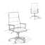 Chaise de bureau pivotante bleue vieillie